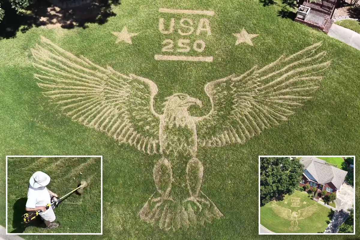 Alabama homeowner creates most patriotic front lawn celebrating America 250 with bald eagle mural