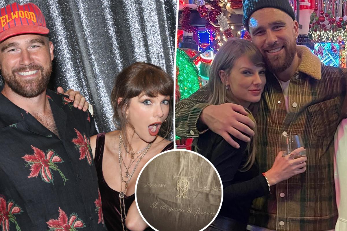 Taylor Swift and Travis Kelce’s sentimental wedding favor reveals sweet ‘Blank Space’ nod