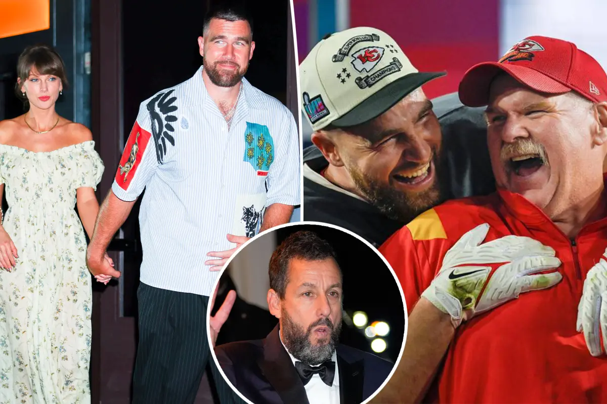 Andy Reid reveals the special marriage advice Adam Sandler gave Taylor Swift, Travis Kelce while officiating their wedding