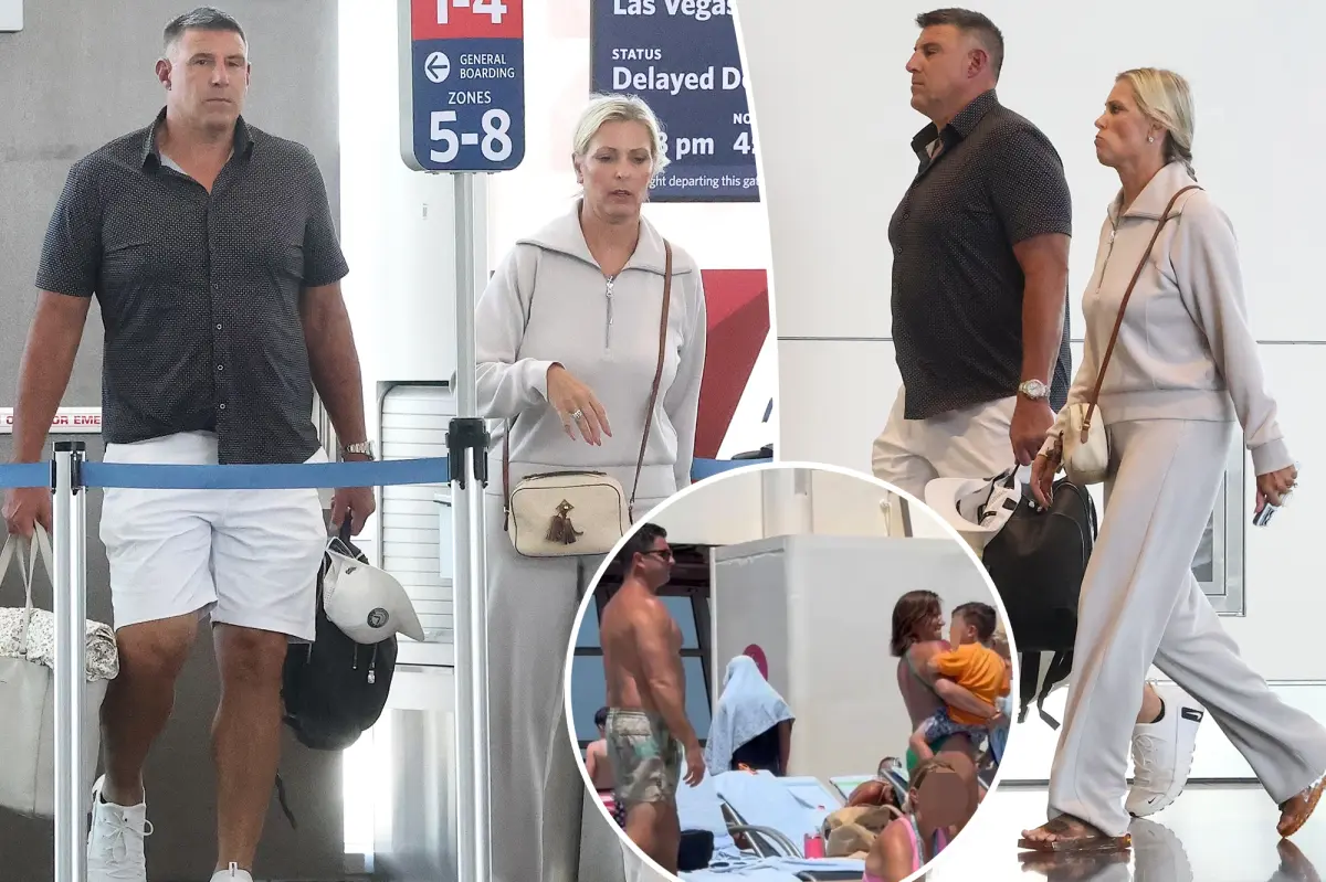 Mike Vrabel and wife Jen put on united front at Utah airport as Dianna Russini vacations with husband