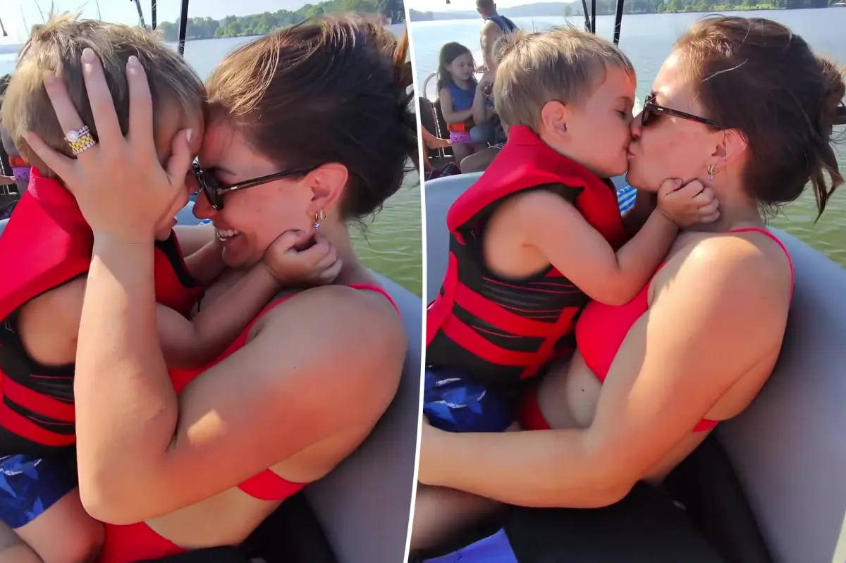 Shawn Johnson branded ‘weird’ by fans after sharing video kissing 2-year-old son on the lips