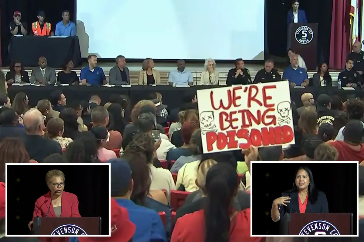 Furious Boyle Heights residents clash with Karen Bass over response to warehouse fire: ‘Who can yell the loudest’
