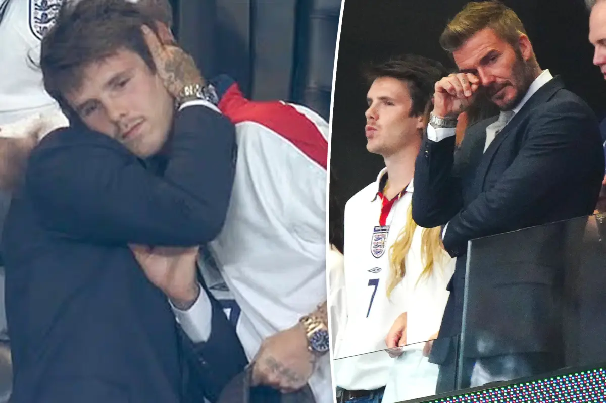 David Beckham’s son Cruz comforts devastated dad after England’s World Cup ‘heartbreak’