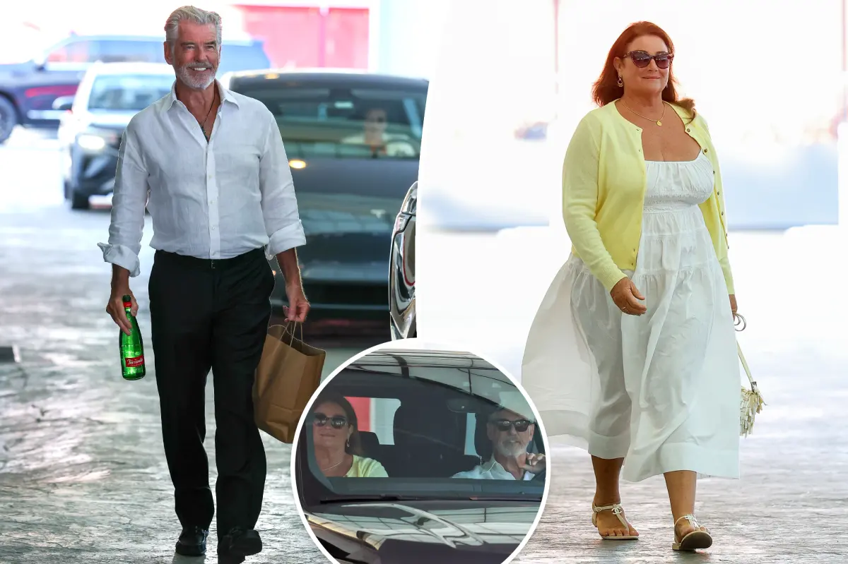 Pierce Brosnan and wife Keely are all smiles during Beverly Hills date night