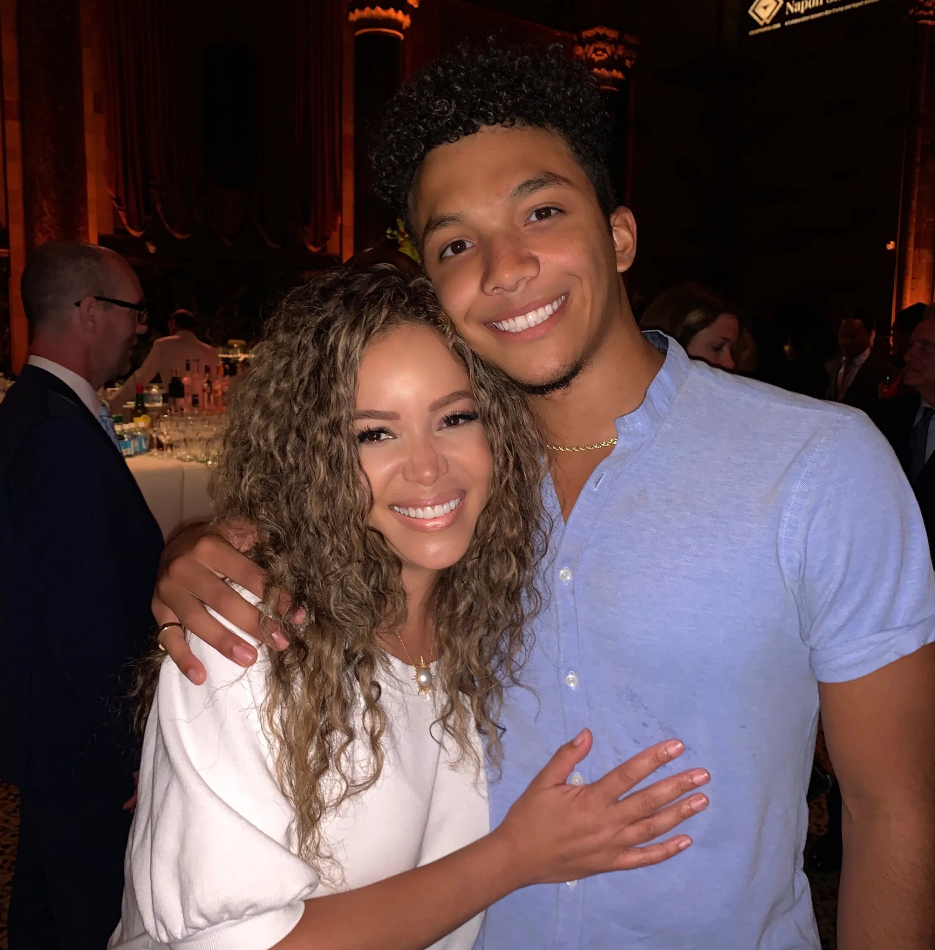 Sunny Hostin and her son Gabriel
