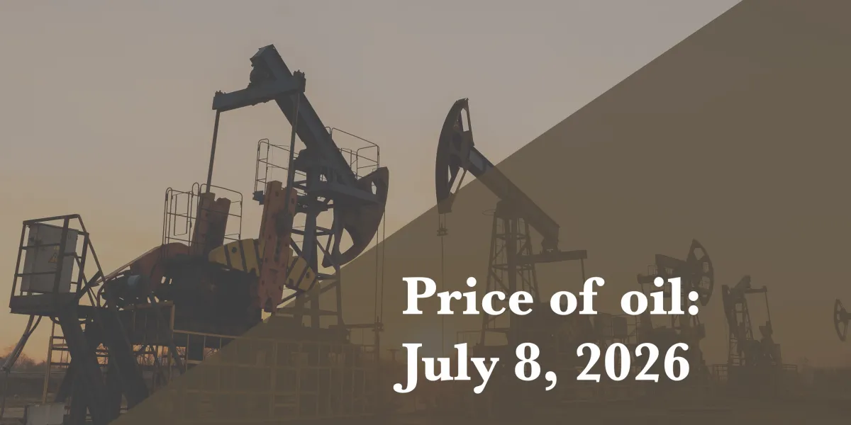 Current price of oil as of July 8, 2026