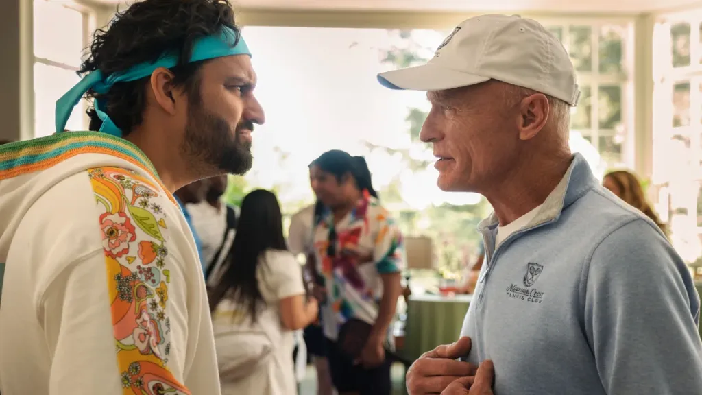 Jake Johnson and Ed Harris in 