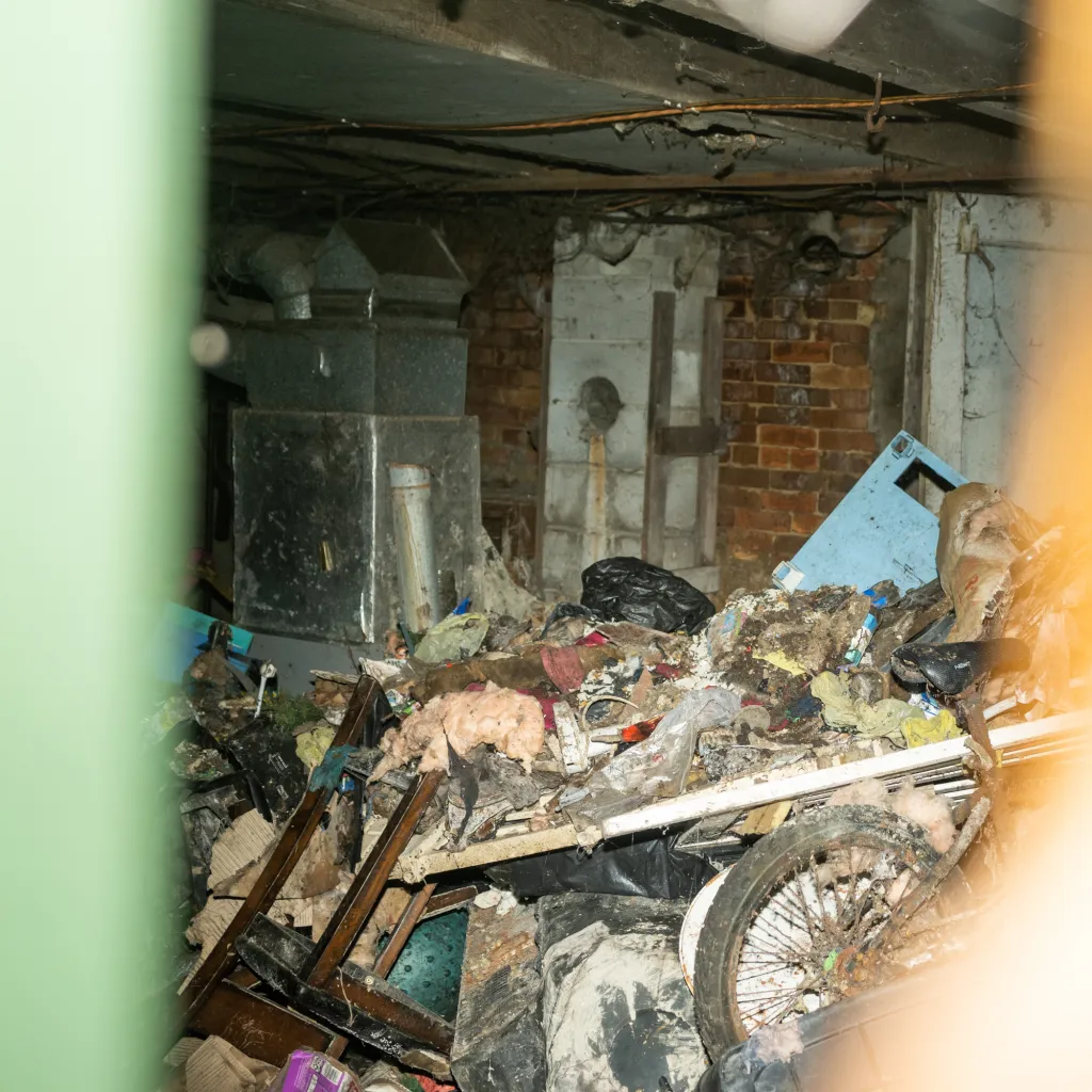The Sider family's cluttered home in Hamden, Ohio.