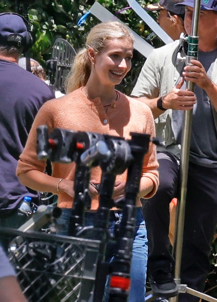 Apple Martin on the set of 'Paris Paramount'.