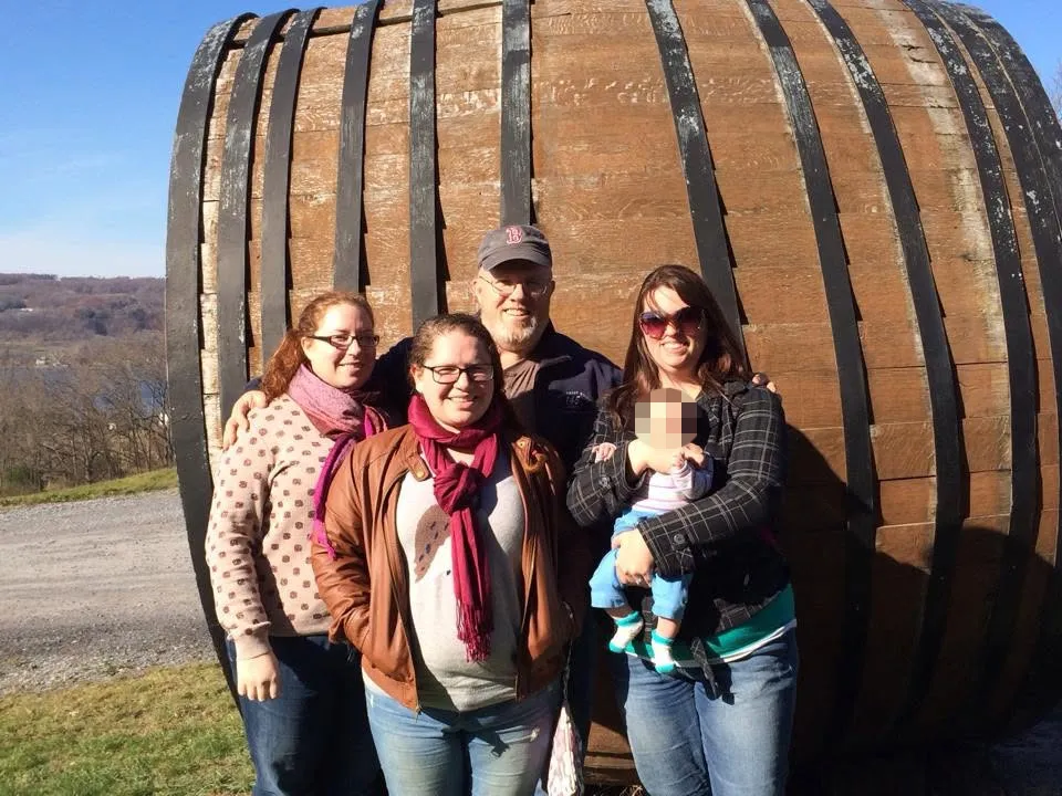 Left to right are Alison Flaherty (sister), Catherine Washburn, Jonathan Flaherty (father), and Whitney Flaherty in a photo posted to Facebook on November 17, 2013. Catherine Beth Washburn, 37, of Irondequoit, New York, was arrested and charged by criminal complaint with attempting to provide material support and resources to designated Foreign Terrorist Organization (FTO) the Palestine Islamic Jihad (PIJ) also known as Al-Quds Brigades in June 2026.
