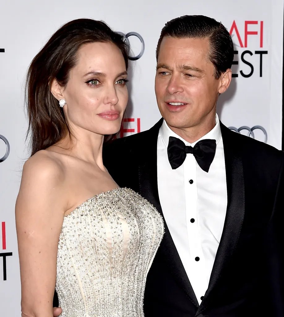 Angelina Jolie Pitt and Brad Pitt at the AFI Fest 2015 opening night gala.