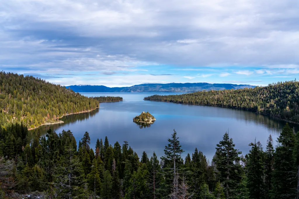 Fannette Island with the tea house, Lake Tahoe.