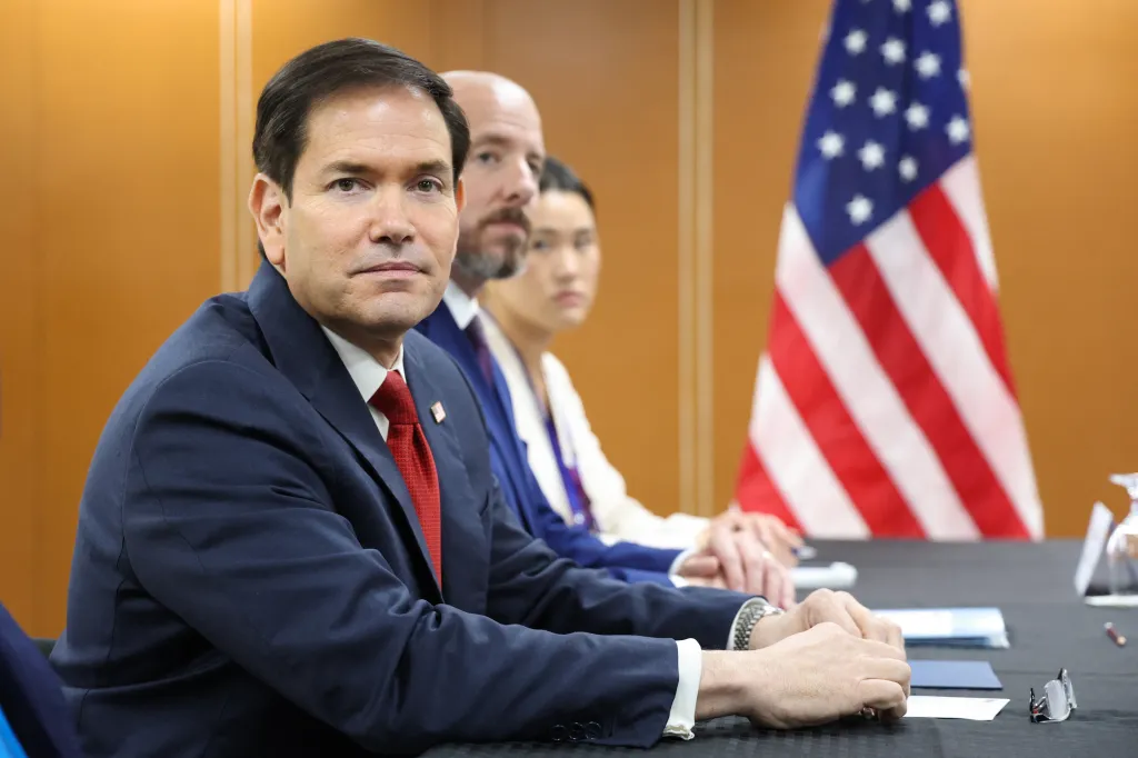 US Secretary of State Marco Rubio attending a meeting with Russia's Foreign Minister on the sidelines of the Association of Southeast Asian Nations (ASEAN) Foreign Ministers Meeting in Pasay, Metro Manila.