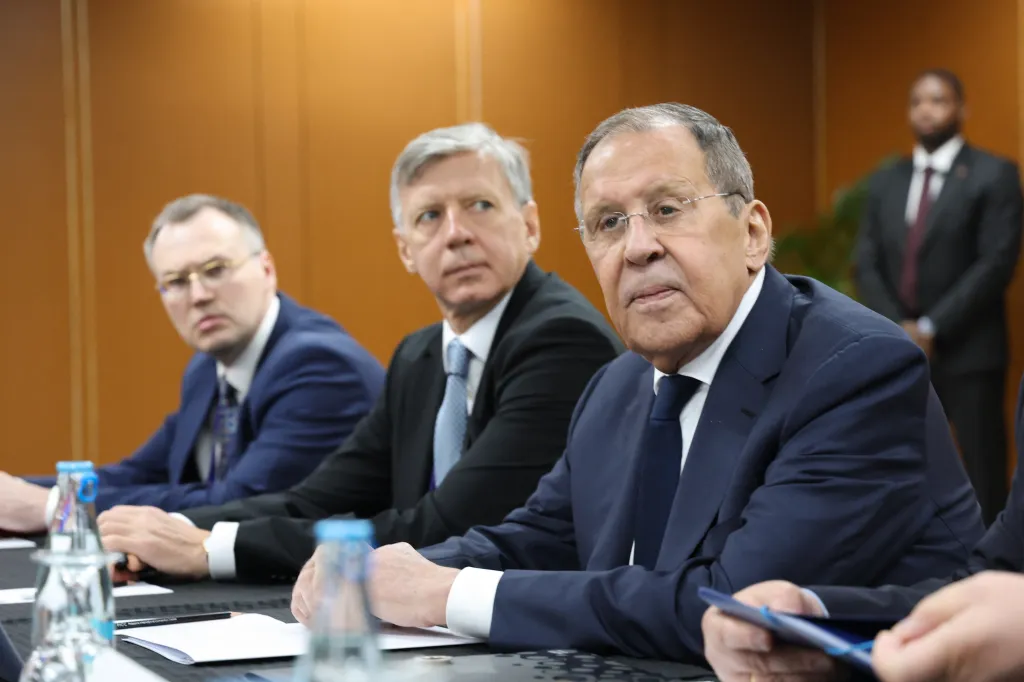 Russia's Foreign Minister Sergey Lavrov attending a meeting with US' Secretary of State on the sidelines of the Association of Southeast Asian Nations (ASEAN) Foreign Ministers Meeting in Pasay, Metro Manila.