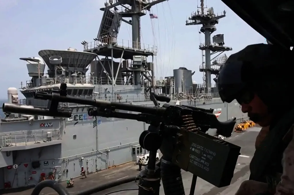 This screen grab made on July 26, 2026 from undated handout video footage released by the US Central Command (CENTCOM) on July 25, 2026 shows what CENTCOM says are operations enforcing its naval blockade against Iran.
