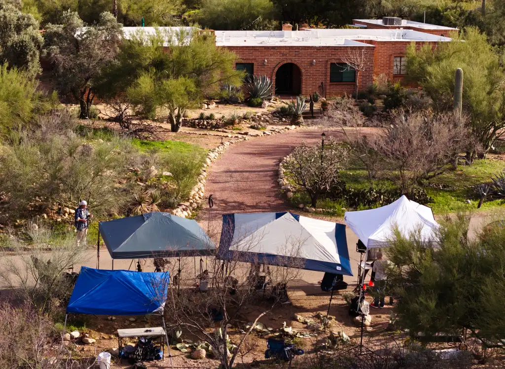 Nancy Guthrie's home in Tucson, Arizona, as the investigation into her disappearance continues.
