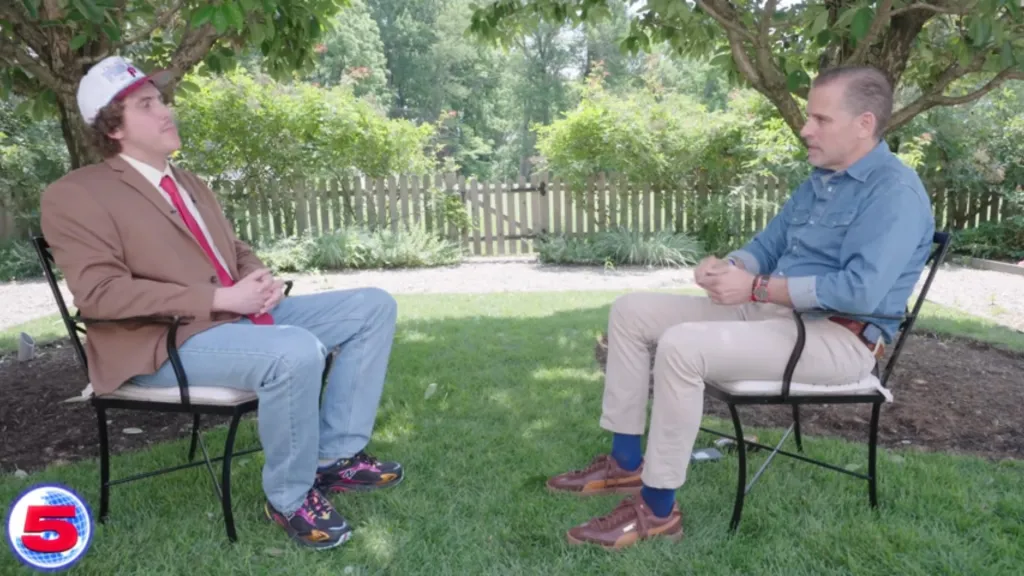 Hunter Biden being interviewed by Andrew Callaghan.