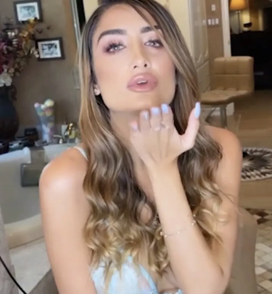Adva Lavie, also known as Mia Ventura, blowing a kiss to the camera.
