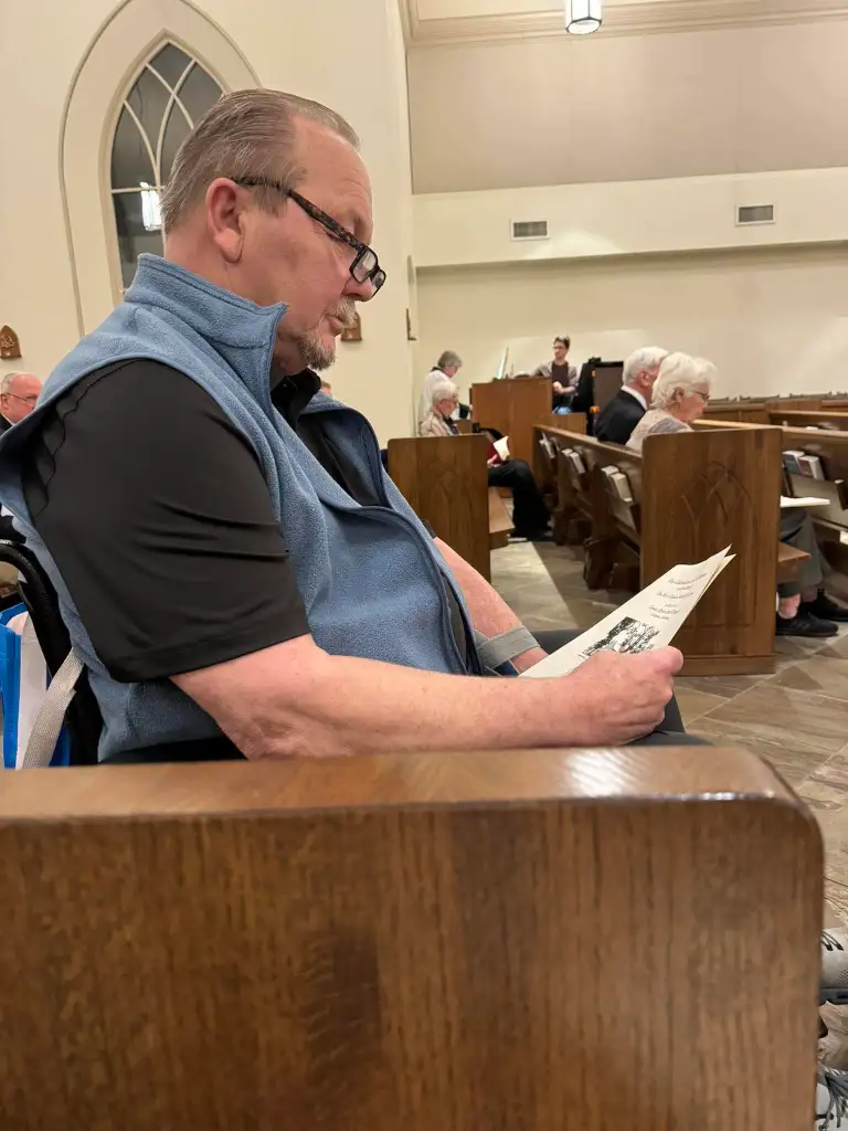 James Doyle Baker was left needing a wheelchair after his stroke in 2022.