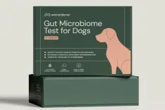 A kit for gut testing with a dog on the front cover.