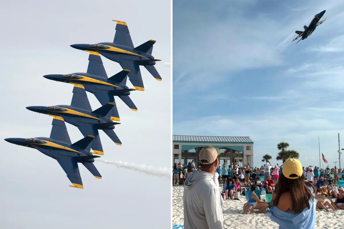 Navy Blue Angels’ ultra-low flyover causes chaos on Florida beach: ‘Thought we were going to be taken out