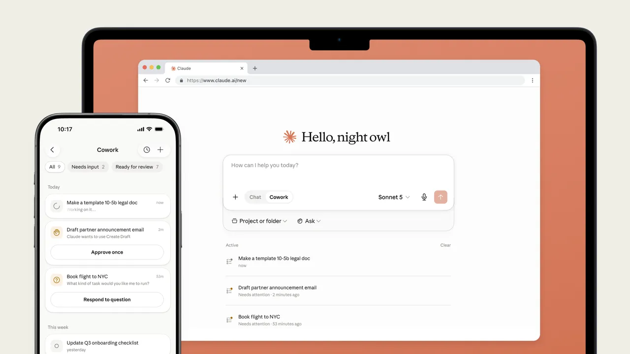 Shut Those Laptops! Anthropic Puts Its Claude Cowork Agent on Your Phone