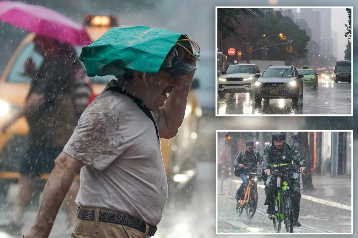 NYC hit with flash flood warnings as downpours batter Big Apple and force flight delays