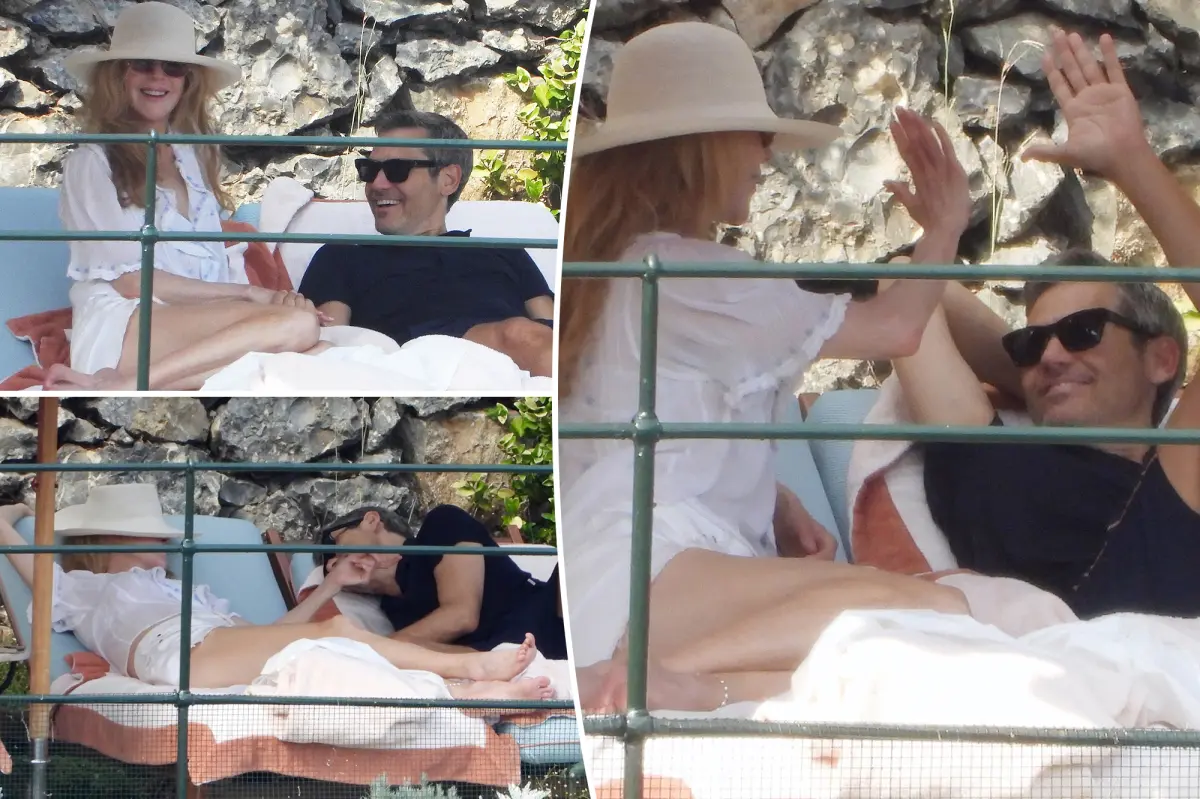 Nicole Kidman and private equity businessman Michael Reinstein enjoy poolside drinks during Italian getaway