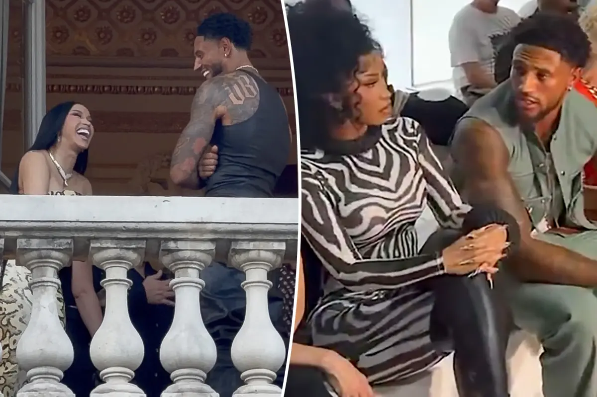 Cardi B and Nigerian soccer star Maduka Okoye set tongues wagging with Paris Fashion Week flirt fest