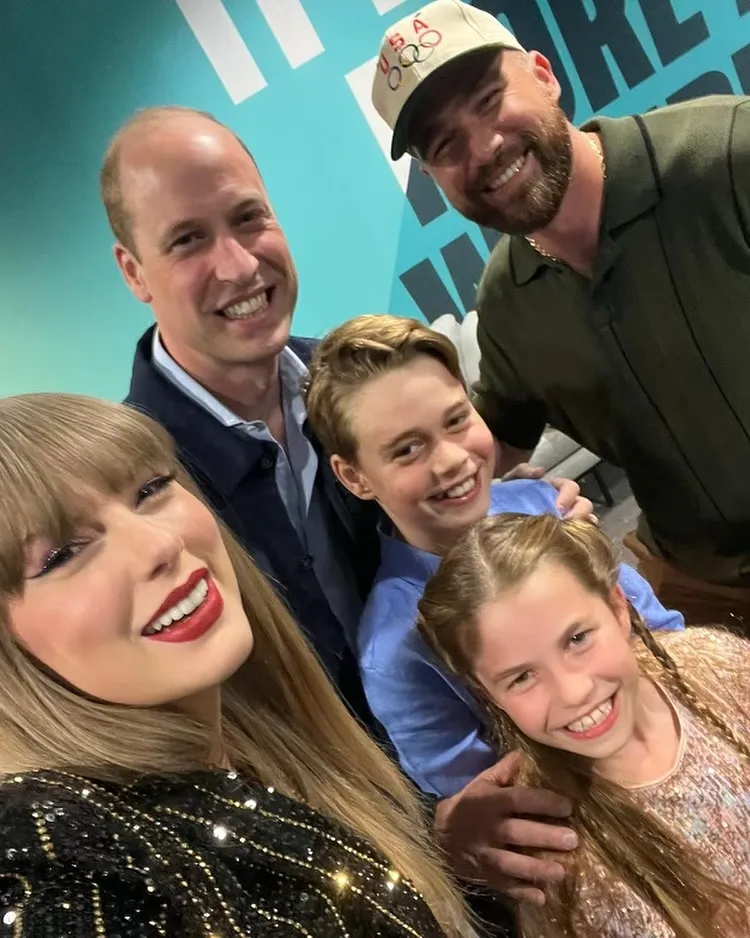Taylor Swift, Prince William, Prince George, Princess Charlotte and Travis Kelce