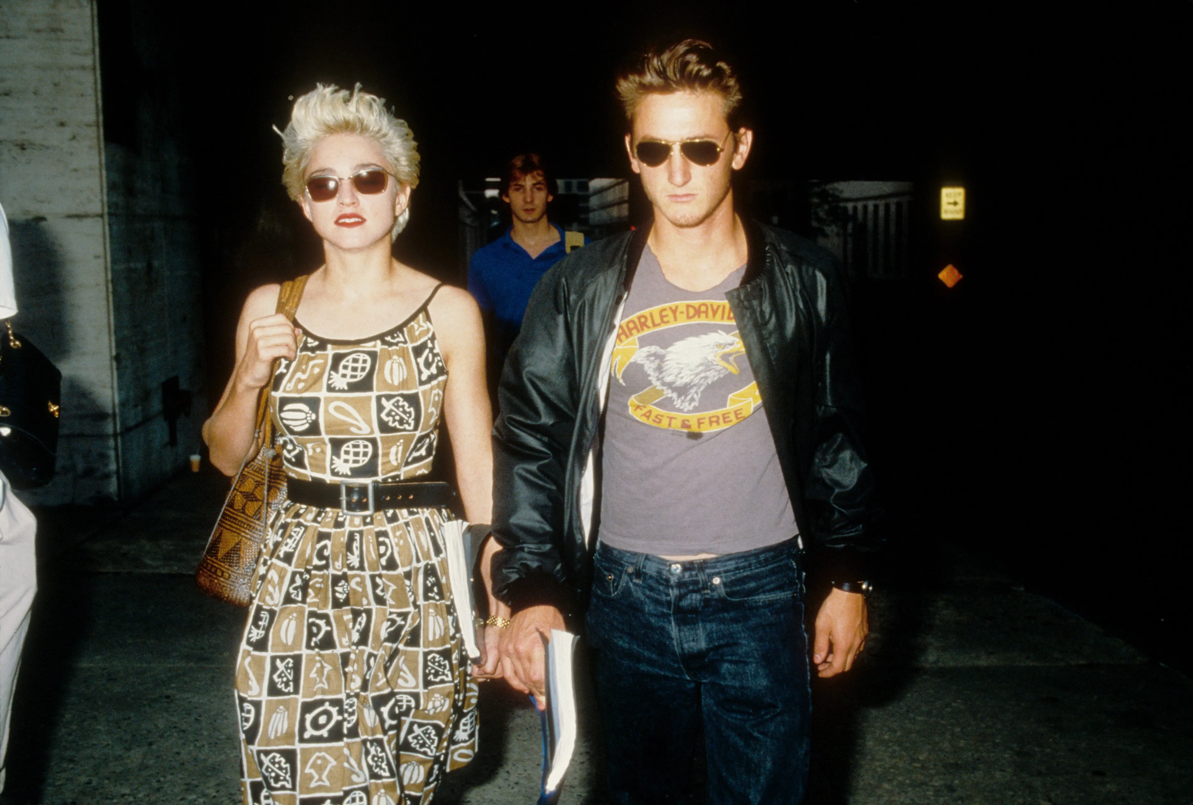 Madonna and Sean Penn leaving rehearsals for "Goose and Tom Tom."