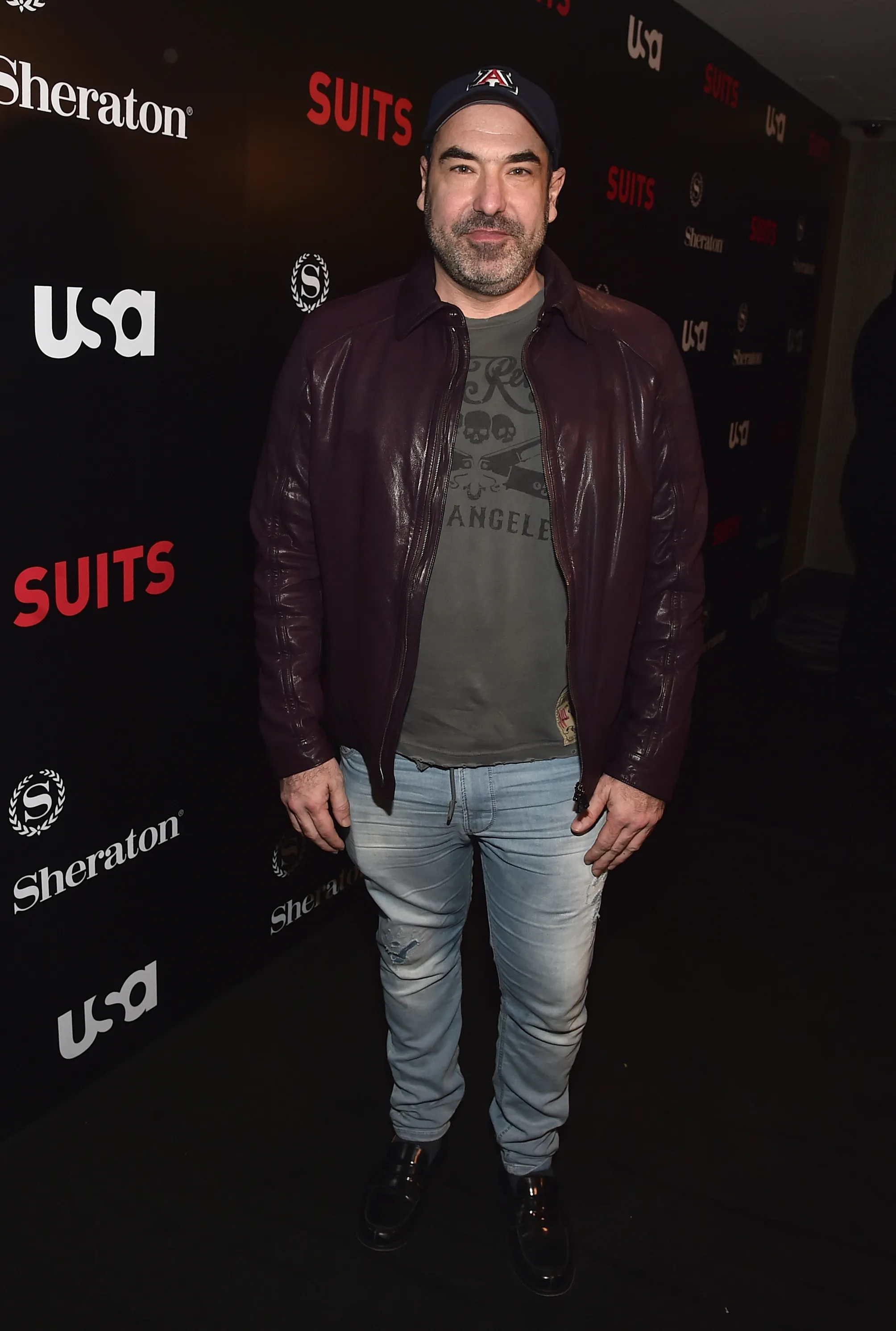 Actor Rick Hoffman attending the premiere of USA Network's