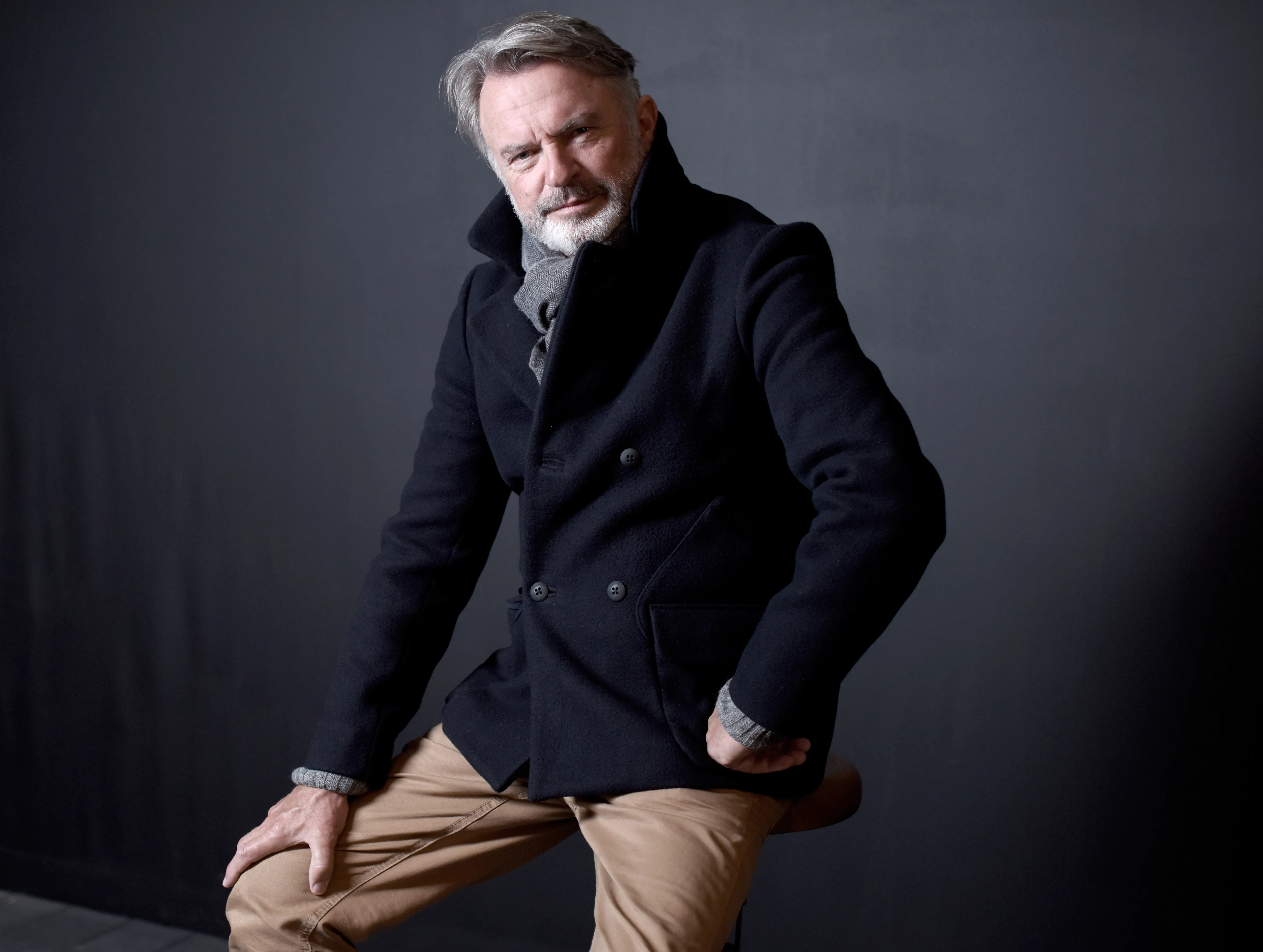 Actor Sam Neill poses for a formal portrait.