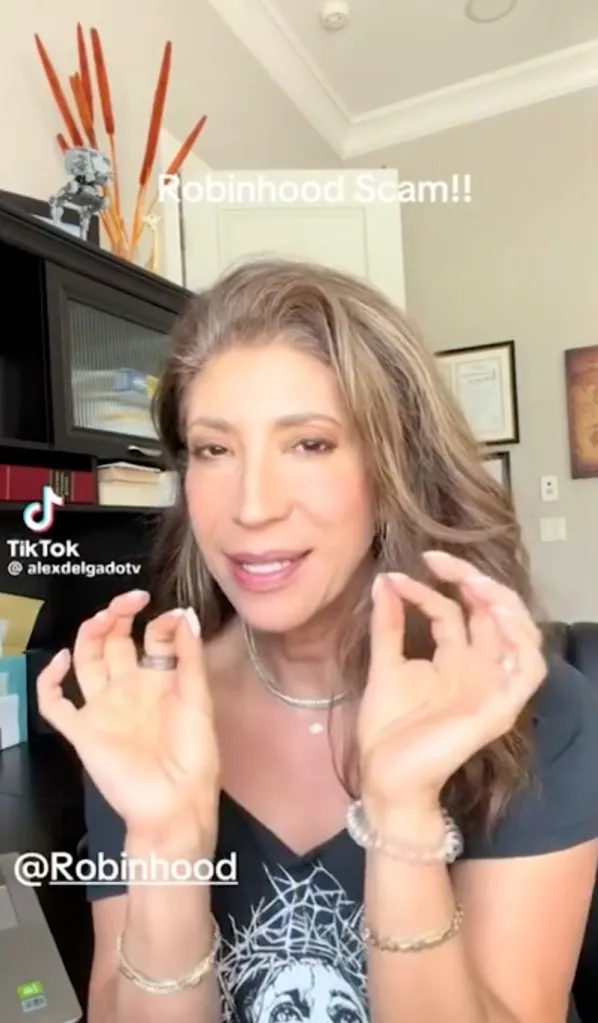 Alex Delgado explaining how she was scammed.