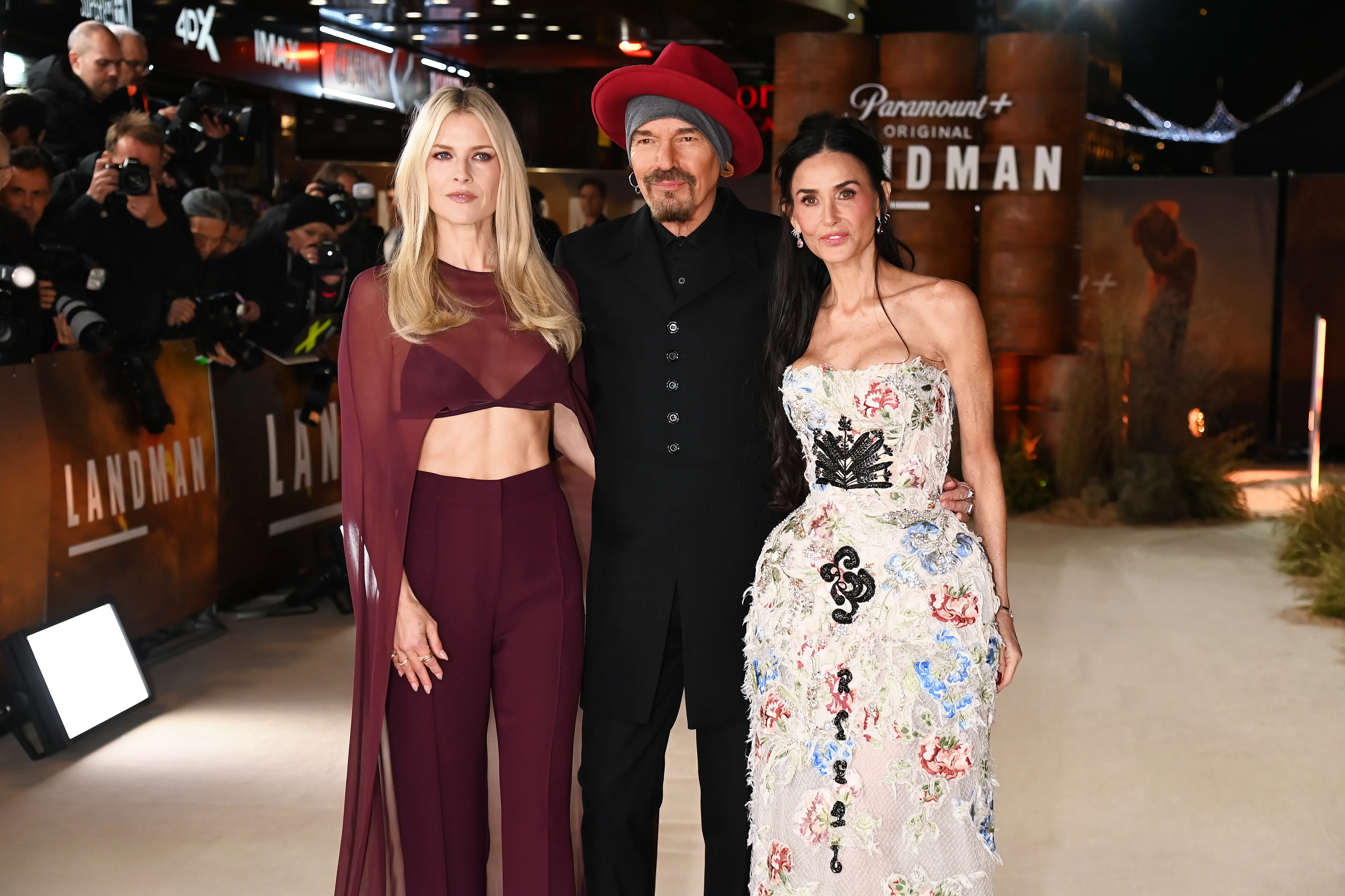 Ali Larter, Billy Bob Thornton, and Demi Moore at the "Landman" Season 2 UK Premiere.