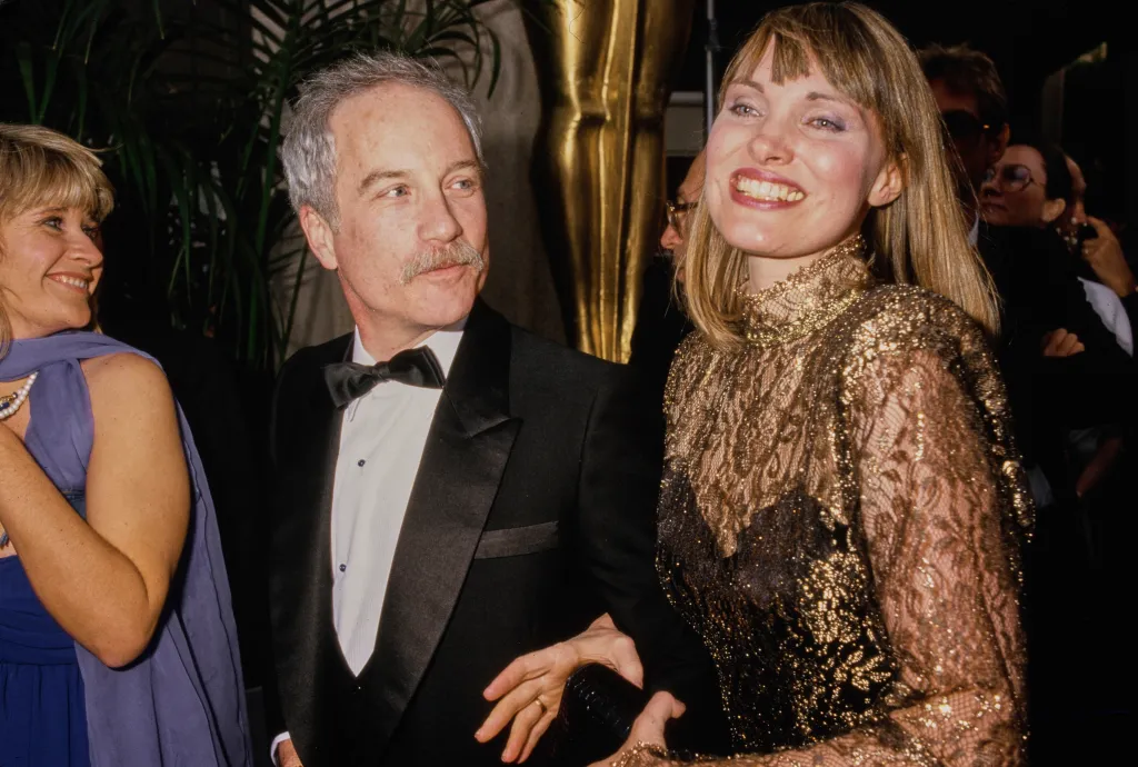 American actor Richard Dreyfuss and screenwriter Jeramie Rain attending the 59th Academy Awards.