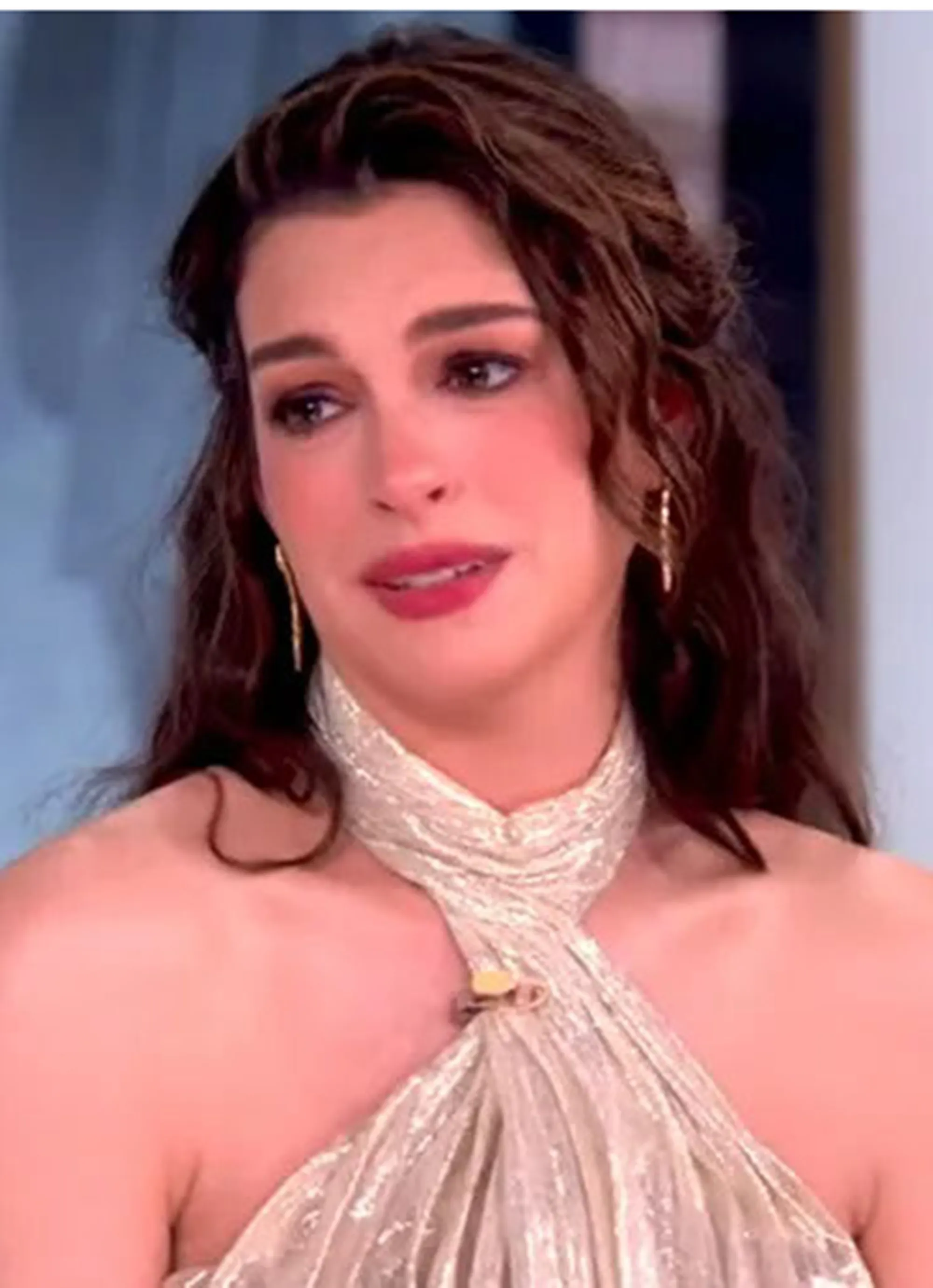 Anne Hathaway speaking.