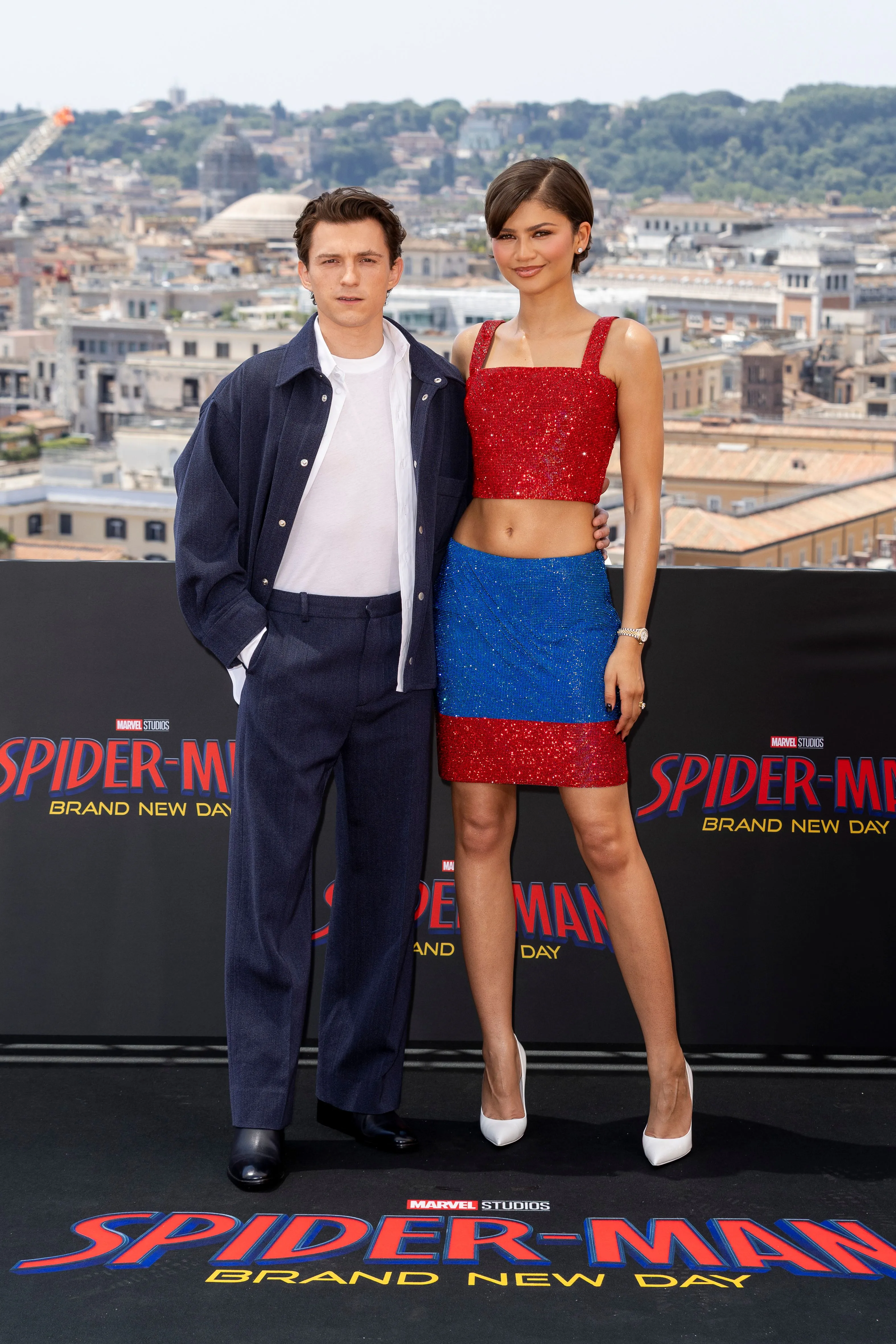 Tom Holland and Zendaya in Rome on June 23