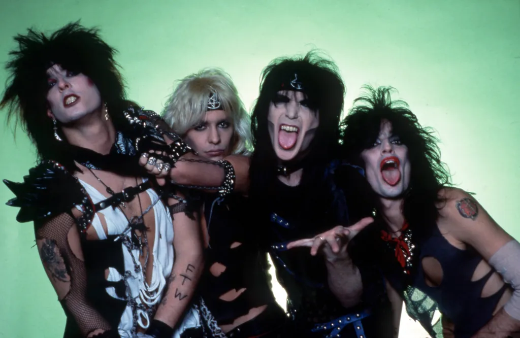 Studio portrait of the hard rock band Motley Crue.