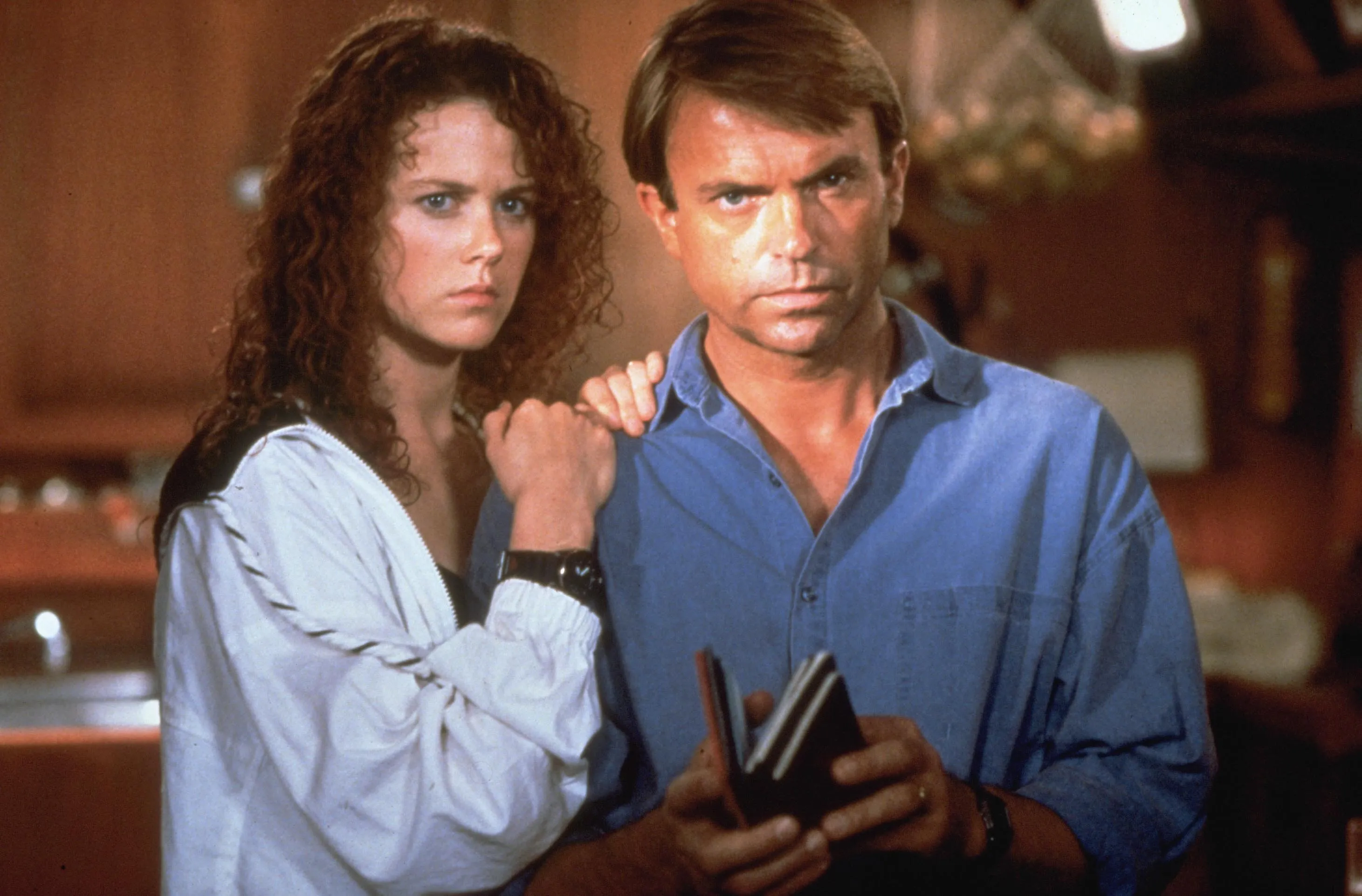Nicole Kidman and Sam Neill in a scene from the film Dead Calm.