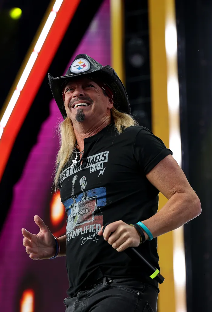 Bret Michaels performs prior to Round Two of the NFL Draft.