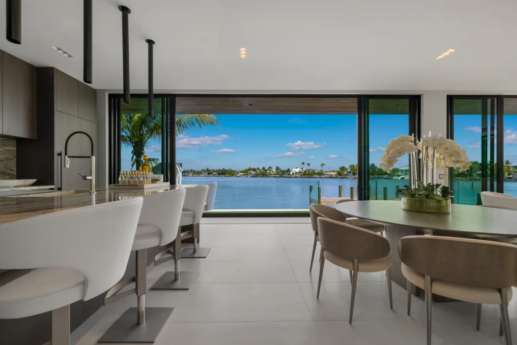 The home boasts an open floor plan. 