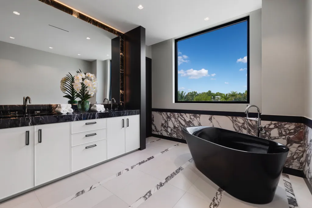 The ensuite primary bedroom. 