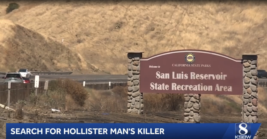 Sign for San Luis Reservoir State Recreation Area.