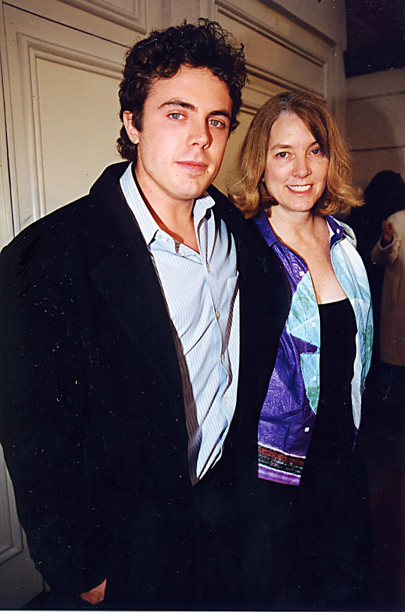 Casey Affleck with his mother at the premiere of Miramax's 