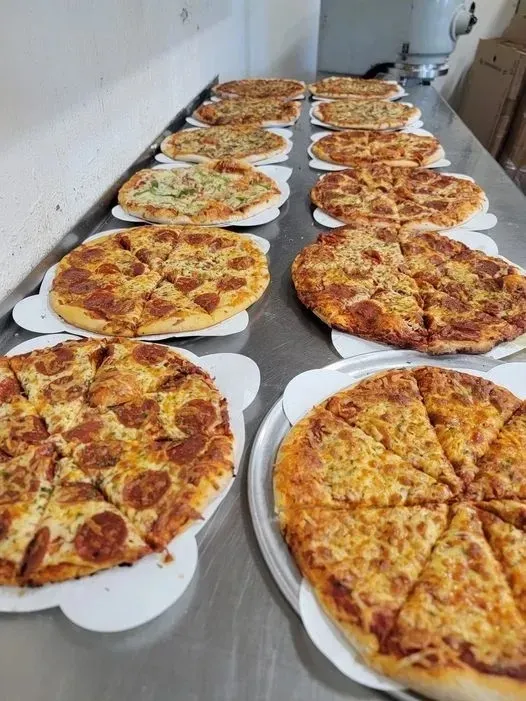 Pizzas.