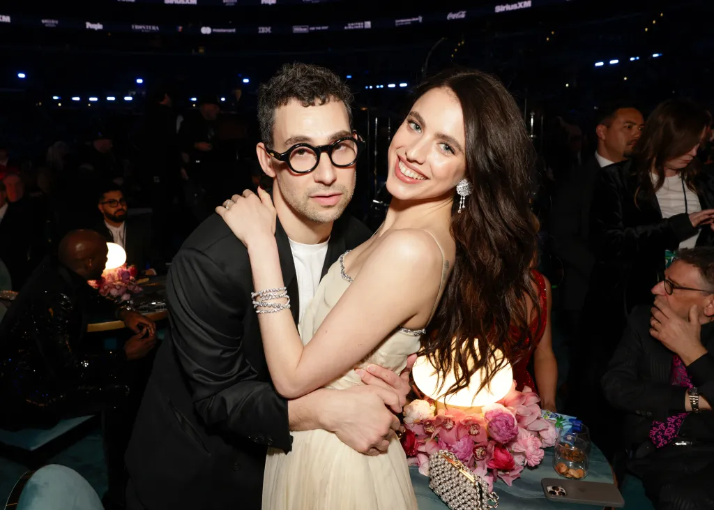 Jack Antonoff and Margaret Qualley at The 67th Annual Grammy Awards.