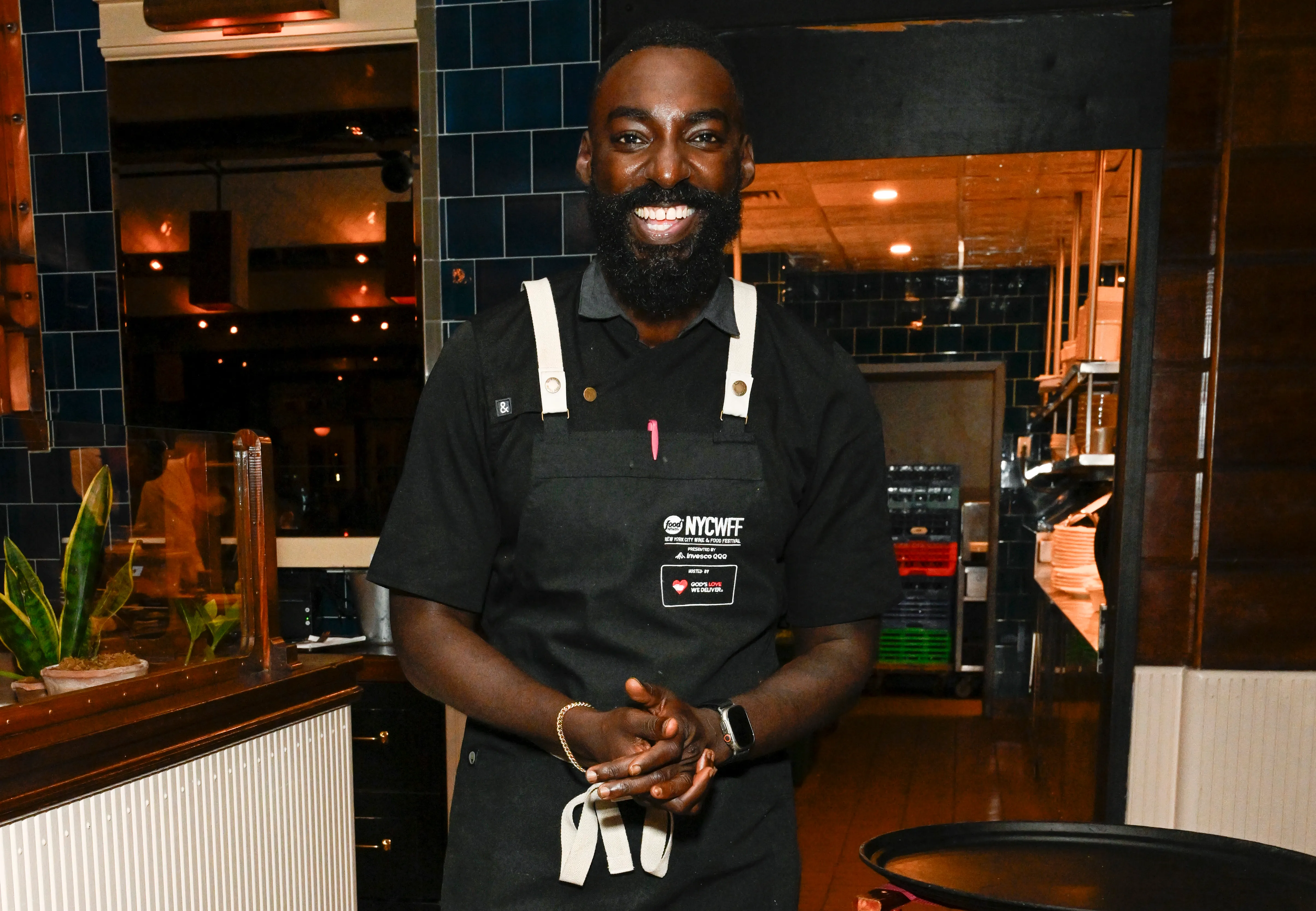 Chef Eric Adjepong poses during the Food Network New York City Wine & Food Festival.