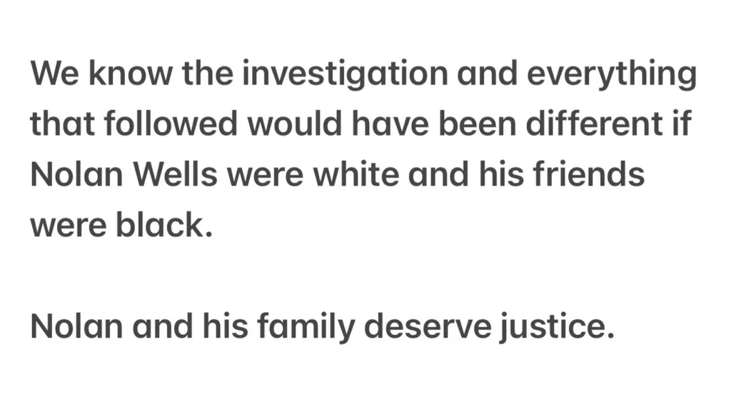 Accurso appeared to question the case surrounding Wells’ death, suggesting the investigation would have played out differently had the races been reversed.