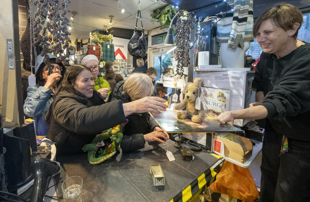 Customers at store.